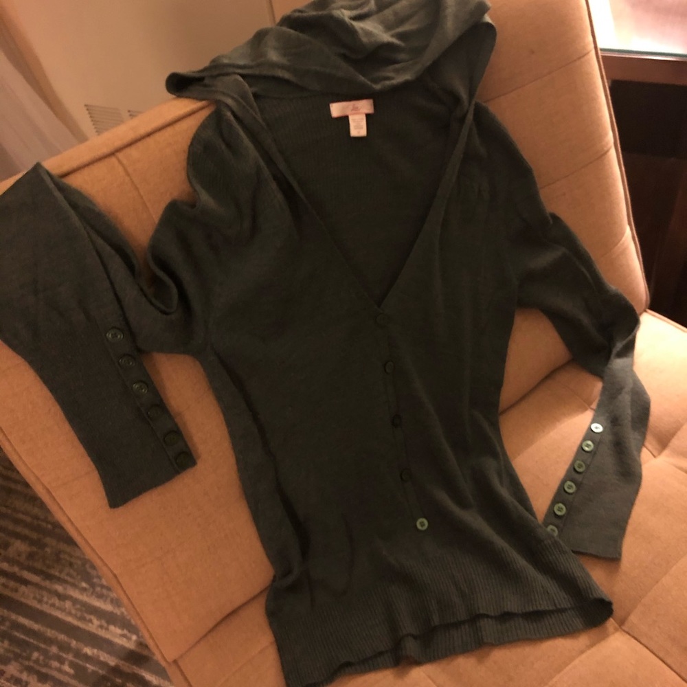 Light summer sweater green check hoodie